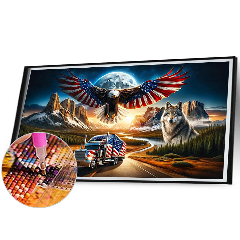 American Eagle - Full Round Drill Diamond Painting 70*40CM