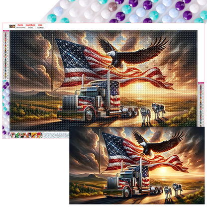 American Eagle - Full Round Drill Diamond Painting 70*40CM