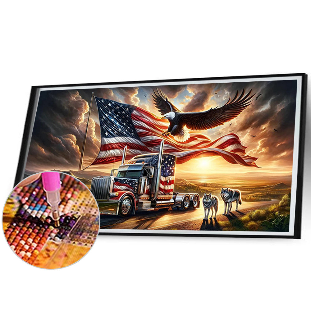 American Eagle - Full Round Drill Diamond Painting 70*40CM