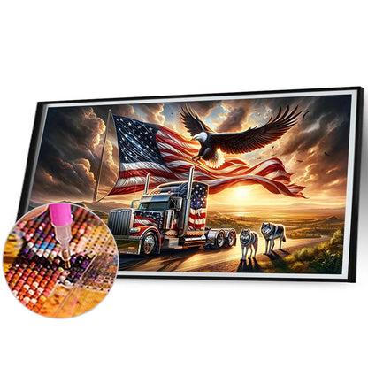 American Eagle - Full Round Drill Diamond Painting 70*40CM