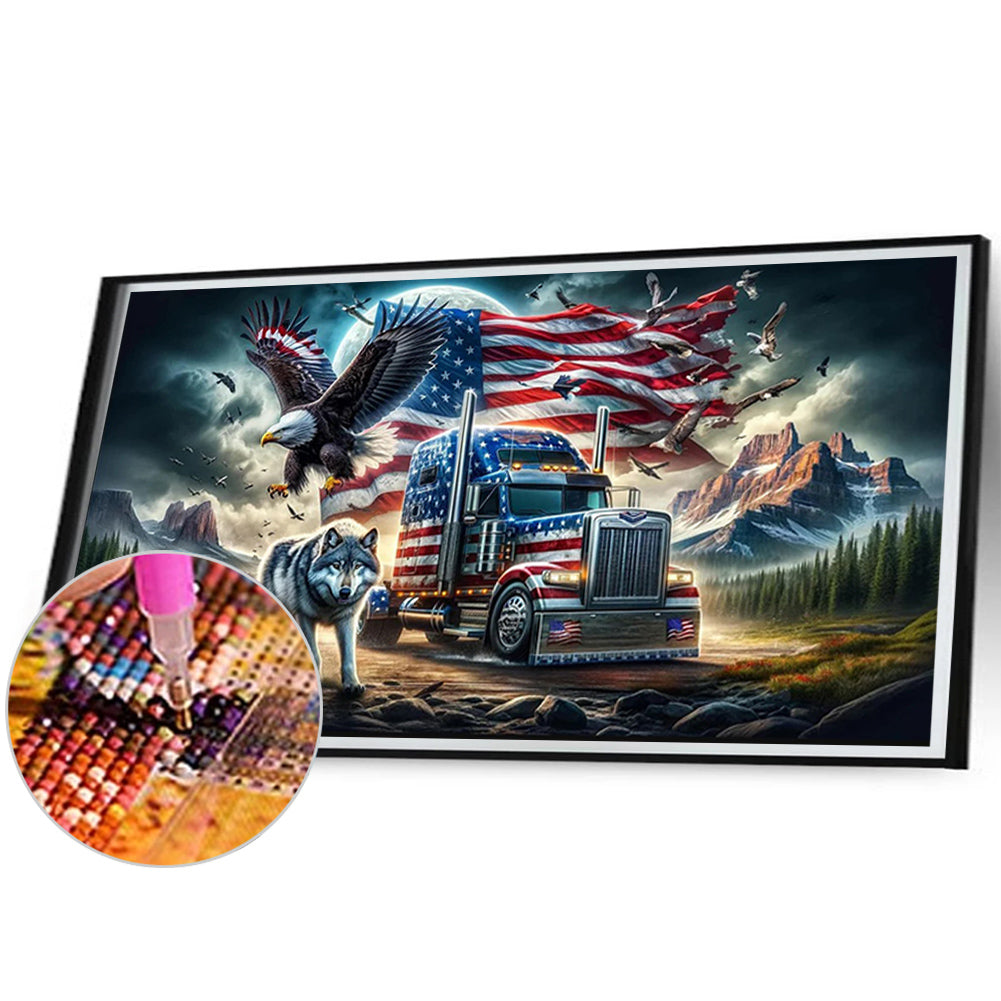 American Eagle - Full Round Drill Diamond Painting 70*40CM