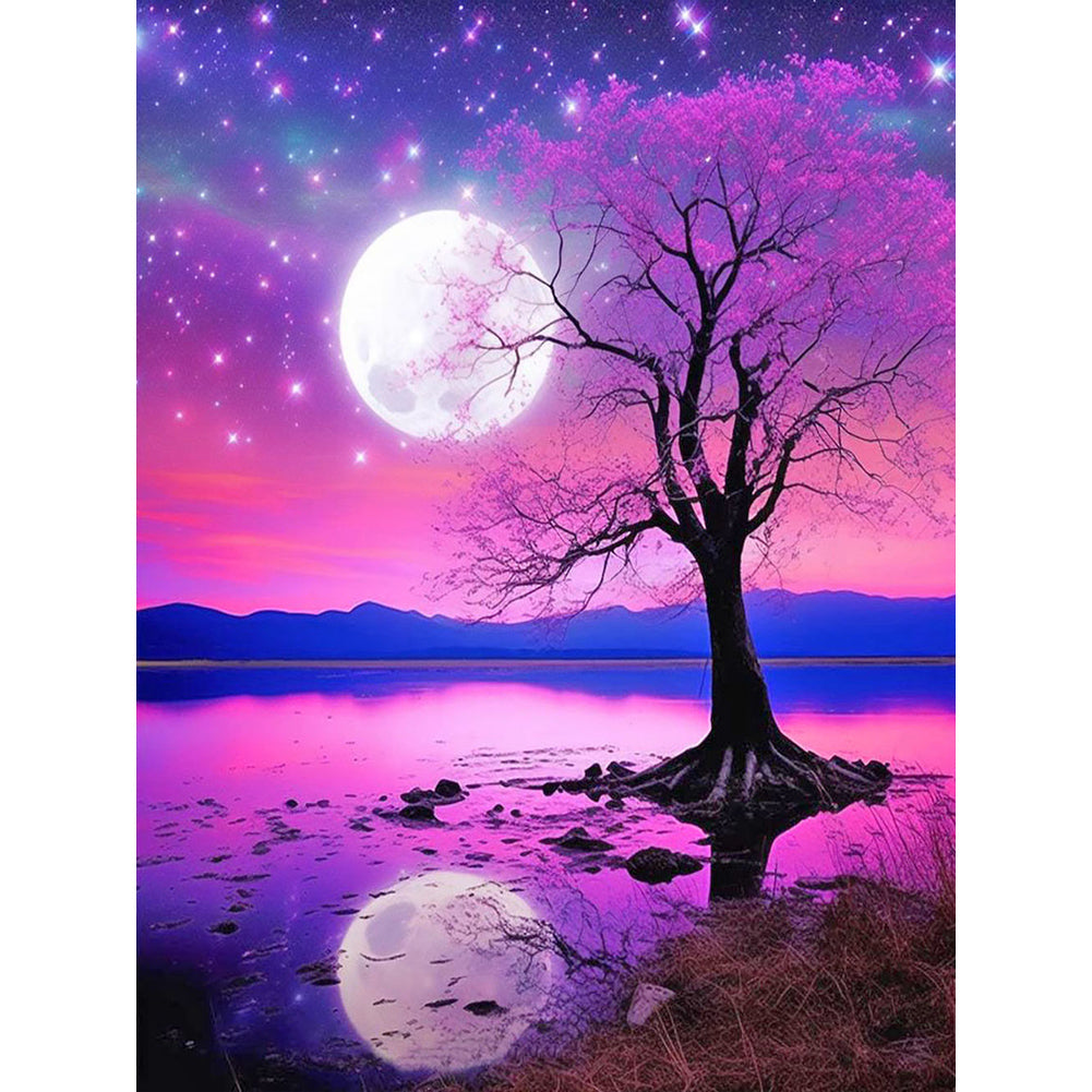 Mysterious Night Scene - Full Round Drill Diamond Painting 30*40CM