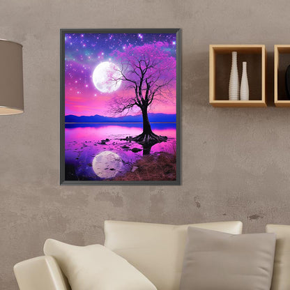 Mysterious Night Scene - Full Round Drill Diamond Painting 30*40CM