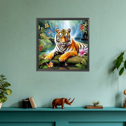 Forest Tiger - Full Round Drill Diamond Painting 30*30CM