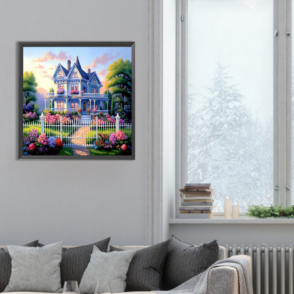 Garden House - Full Round Drill Diamond Painting 30*30CM