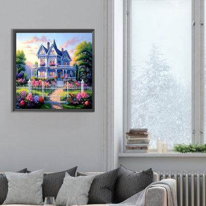 Garden House - Full Round Drill Diamond Painting 30*30CM
