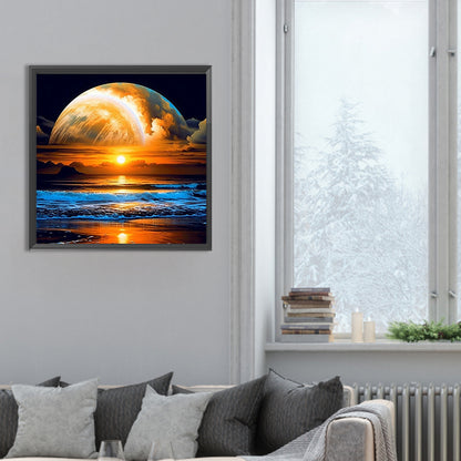 Moonlight By The Sea - Full Round Drill Diamond Painting 30*30CM