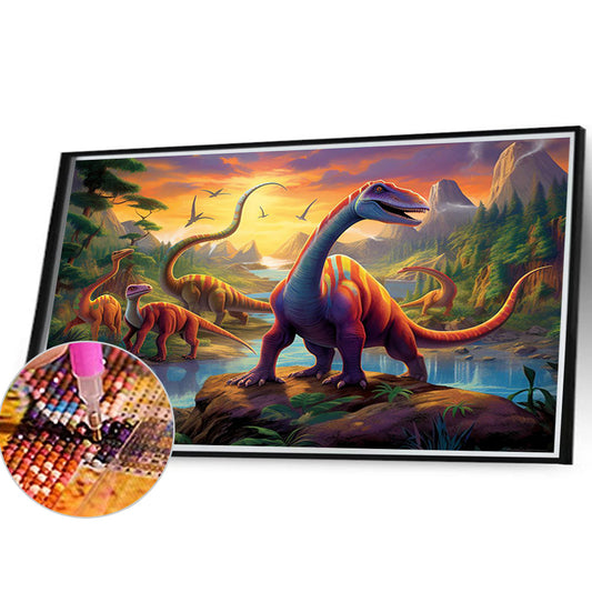 Dinosaur Park - Full Round Drill Diamond Painting 40*30CM