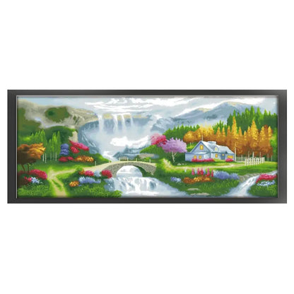 Home - 14CT Stamped Cross Stitch 151*65CM(Joy Sunday)