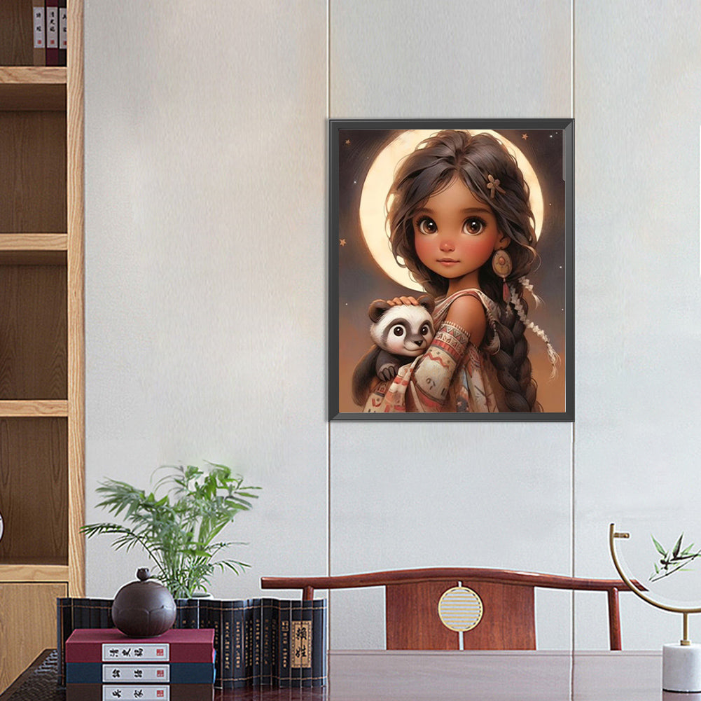 Sweet Girl - Full Round Drill Diamond Painting 40*50CM