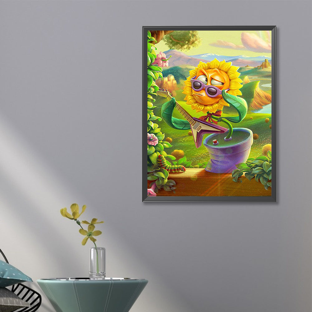 Funny Sunflower - Full Square Drill Diamond Painting 45*60CM