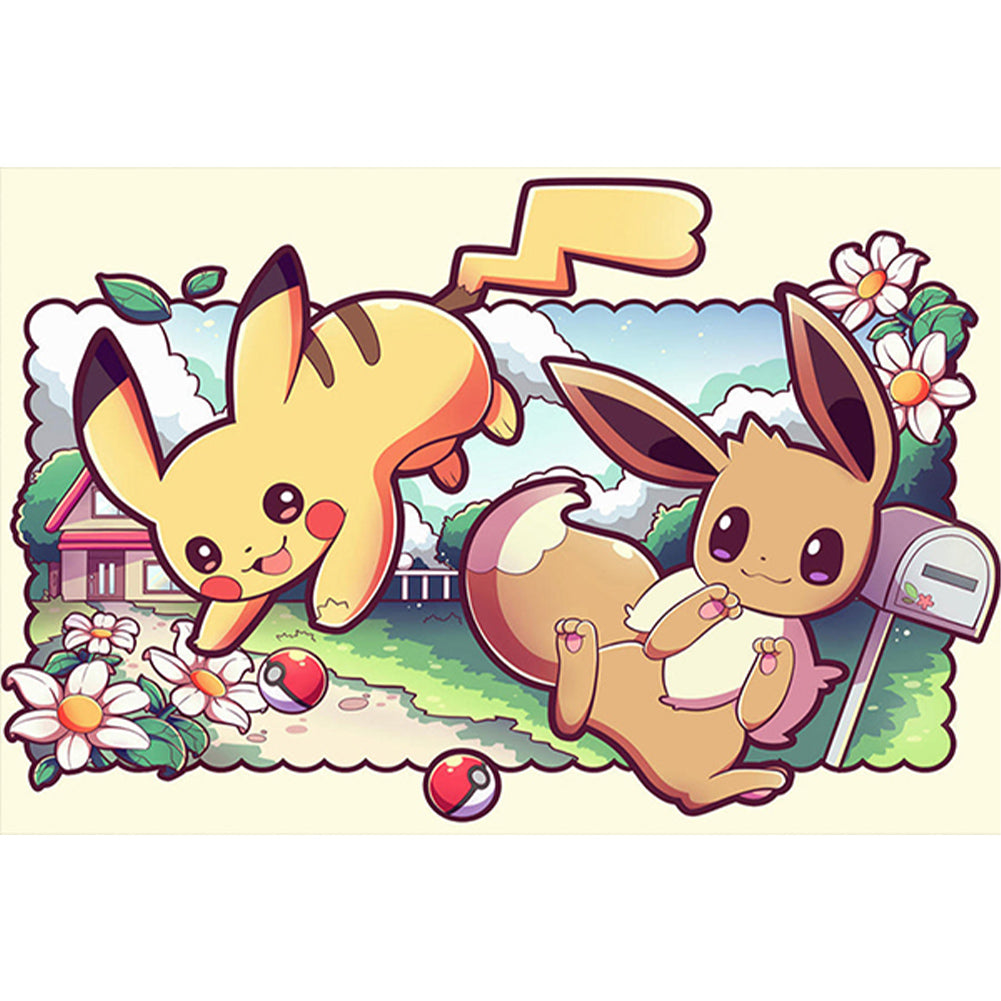 Pikachu - Full Round Drill Diamond Painting 60*40CM