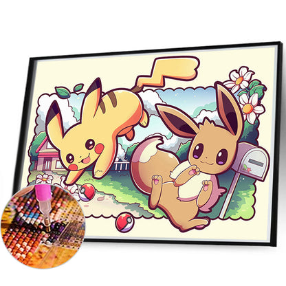 Pikachu - Full Round Drill Diamond Painting 60*40CM