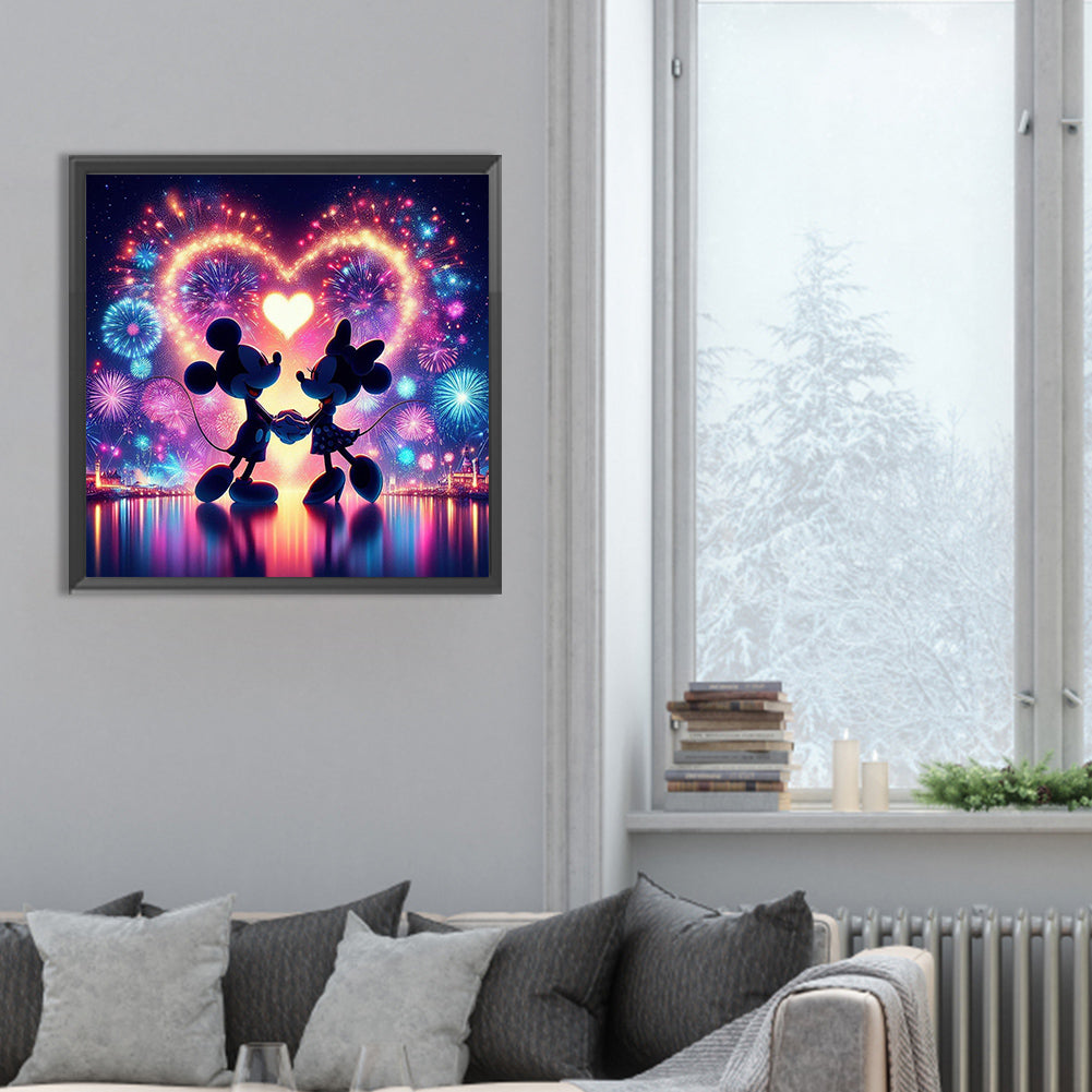 Mickey Mouse Silhouette - Full Round Drill Diamond Painting 30*30CM