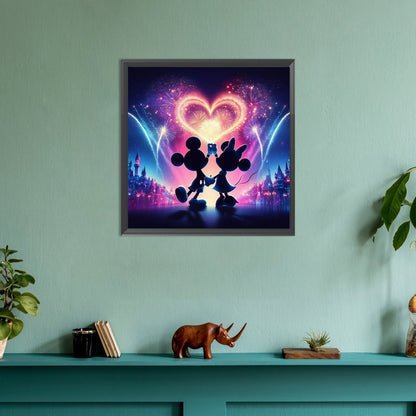 Mickey Mouse Silhouette - Full Round Drill Diamond Painting 30*30CM