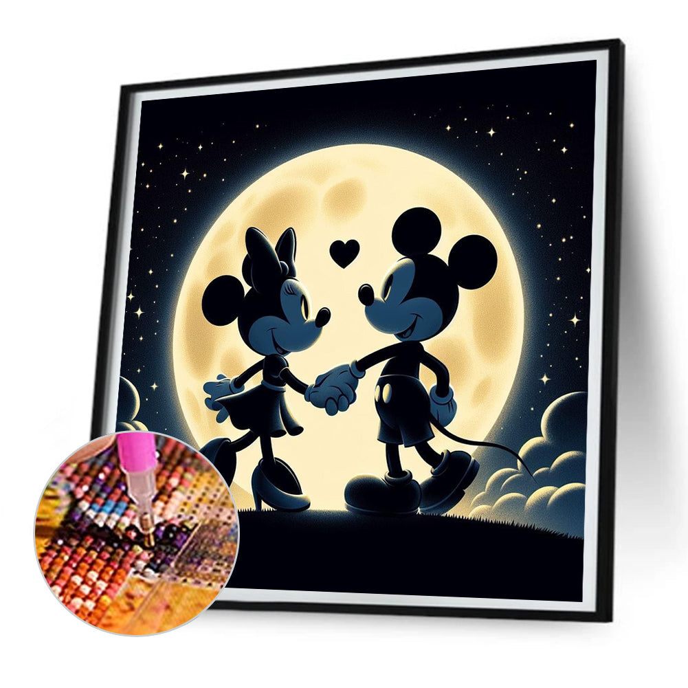 Mickey Mouse Silhouette - Full Round Drill Diamond Painting 30*30CM