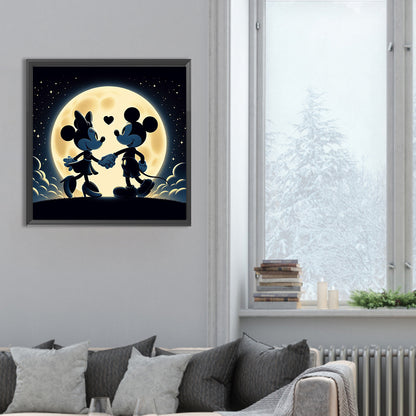 Mickey Mouse Silhouette - Full Round Drill Diamond Painting 30*30CM