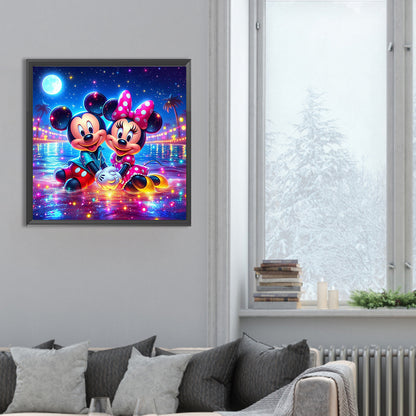 Mickey Mouse Silhouette - Full Round Drill Diamond Painting 30*30CM