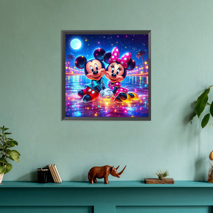 Mickey Mouse Silhouette - Full Round Drill Diamond Painting 30*30CM