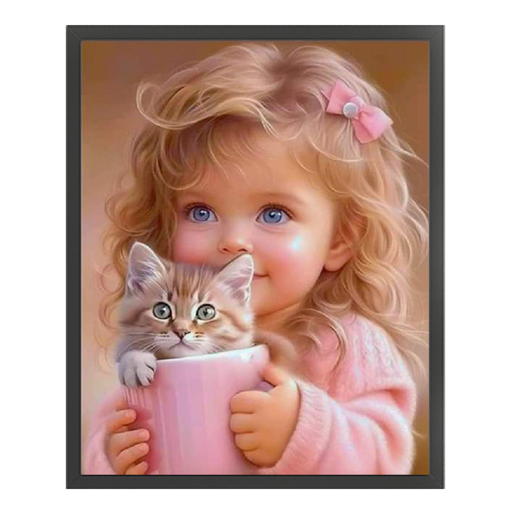 Blonde Little Girl - 14CT Counted Cross Stitch 40*50CM