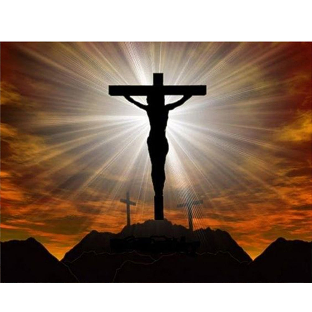 Jesus On The Cross - 11CT Stamped Cross Stitch 50*40CM