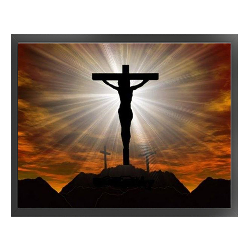 Jesus On The Cross - 11CT Stamped Cross Stitch 50*40CM