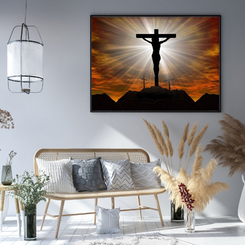 Jesus On The Cross - 11CT Stamped Cross Stitch 50*40CM