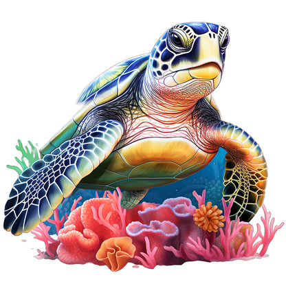 Sea Turtle - 14CT Stamped Cross Stitch 40*40CM