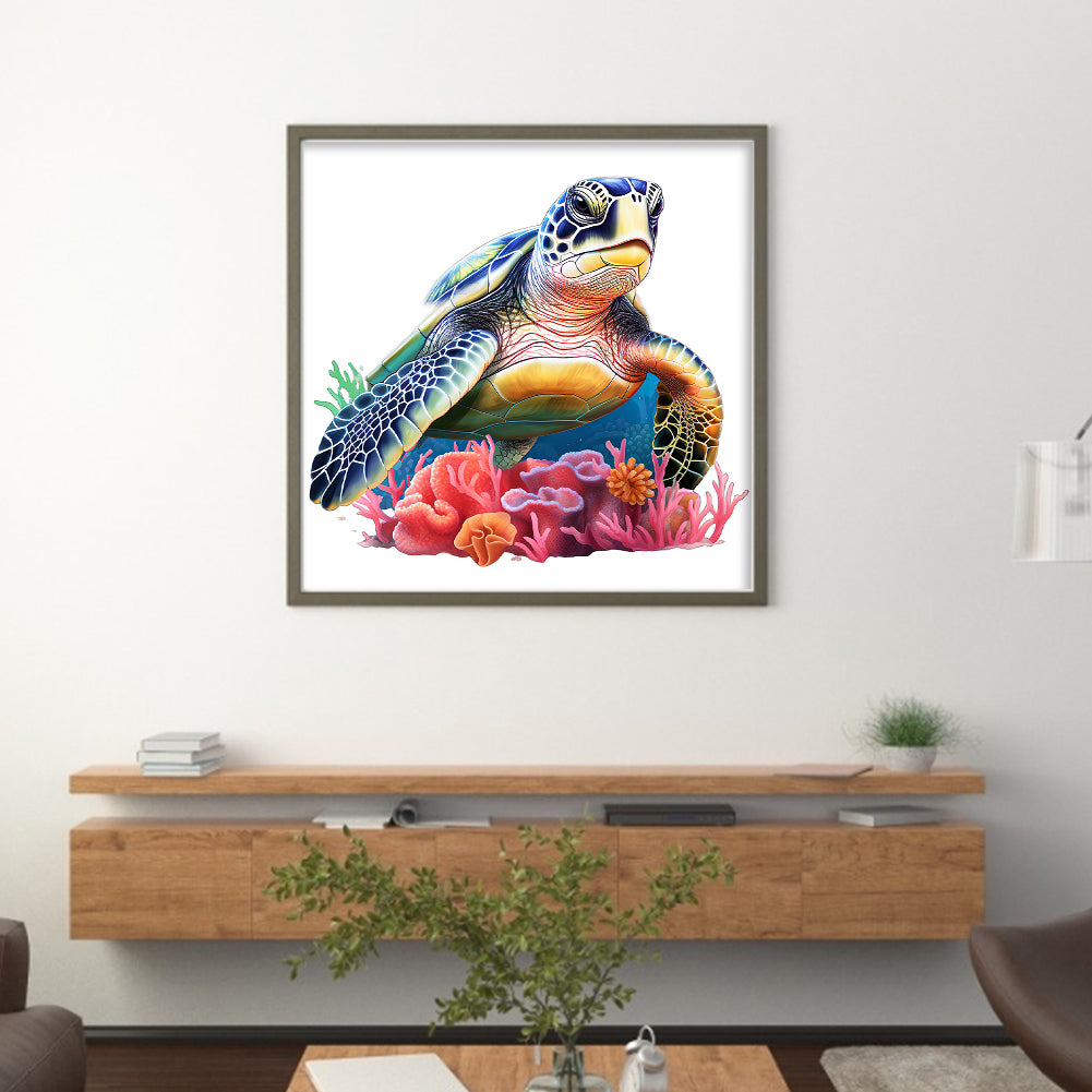 Sea Turtle - 14CT Stamped Cross Stitch 40*40CM