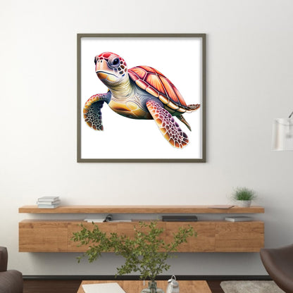 Sea Turtle - 14CT Stamped Cross Stitch 40*40CM