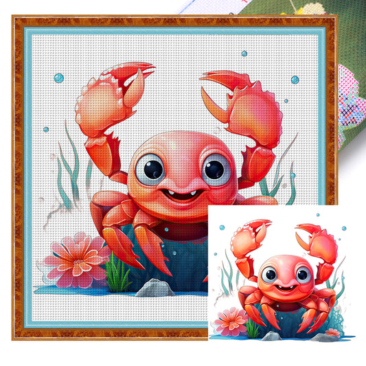 Crab - 14CT Stamped Cross Stitch 40*40CM