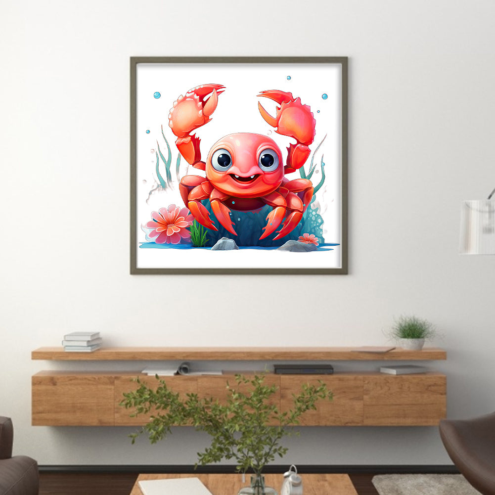 Crab - 14CT Stamped Cross Stitch 40*40CM