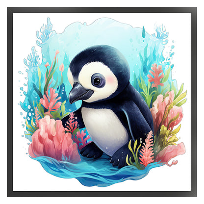 Penguin - 14CT Stamped Cross Stitch 40*40CM