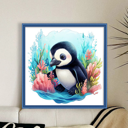 Penguin - 14CT Stamped Cross Stitch 40*40CM