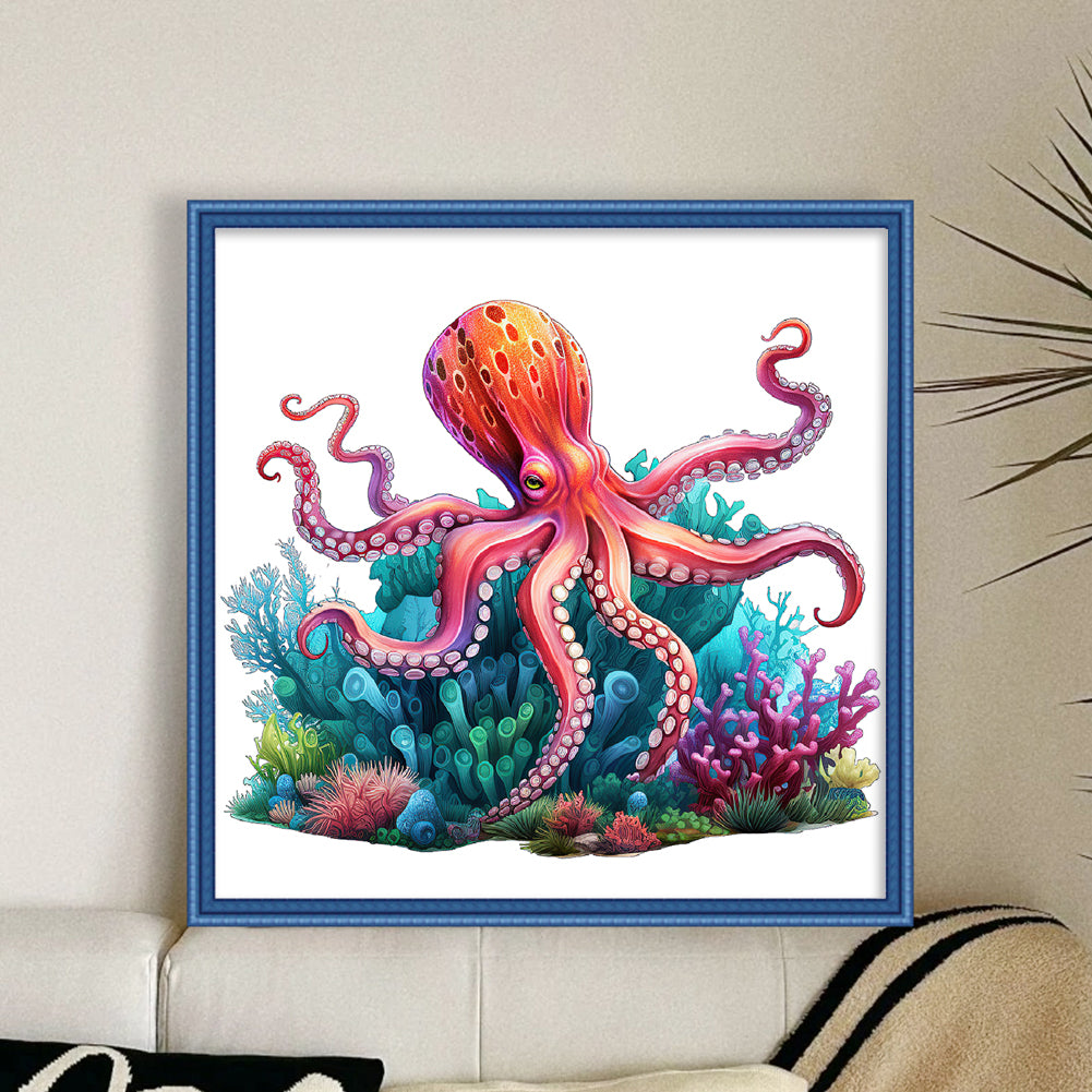 Octopus - 14CT Stamped Cross Stitch 40*40CM