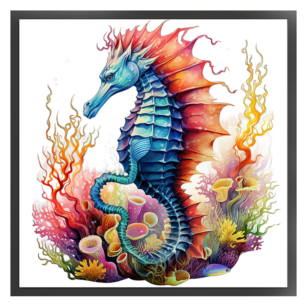 Seahorse - 14CT Stamped Cross Stitch 40*40CM