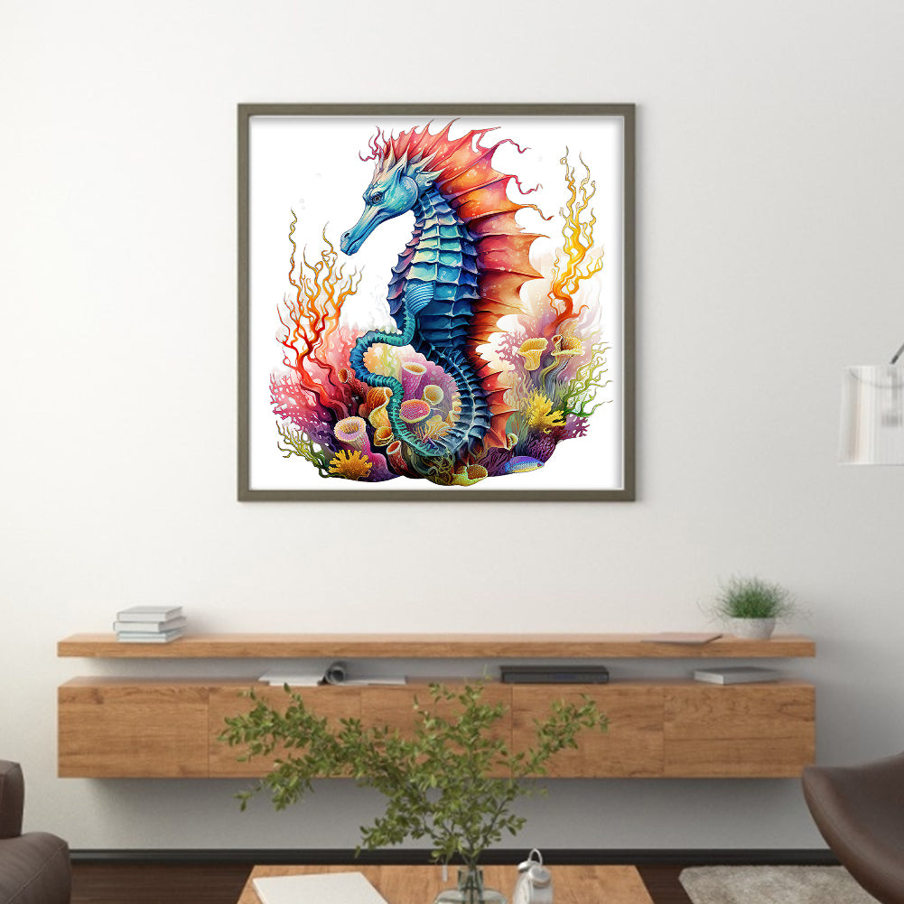 Seahorse - 14CT Stamped Cross Stitch 40*40CM