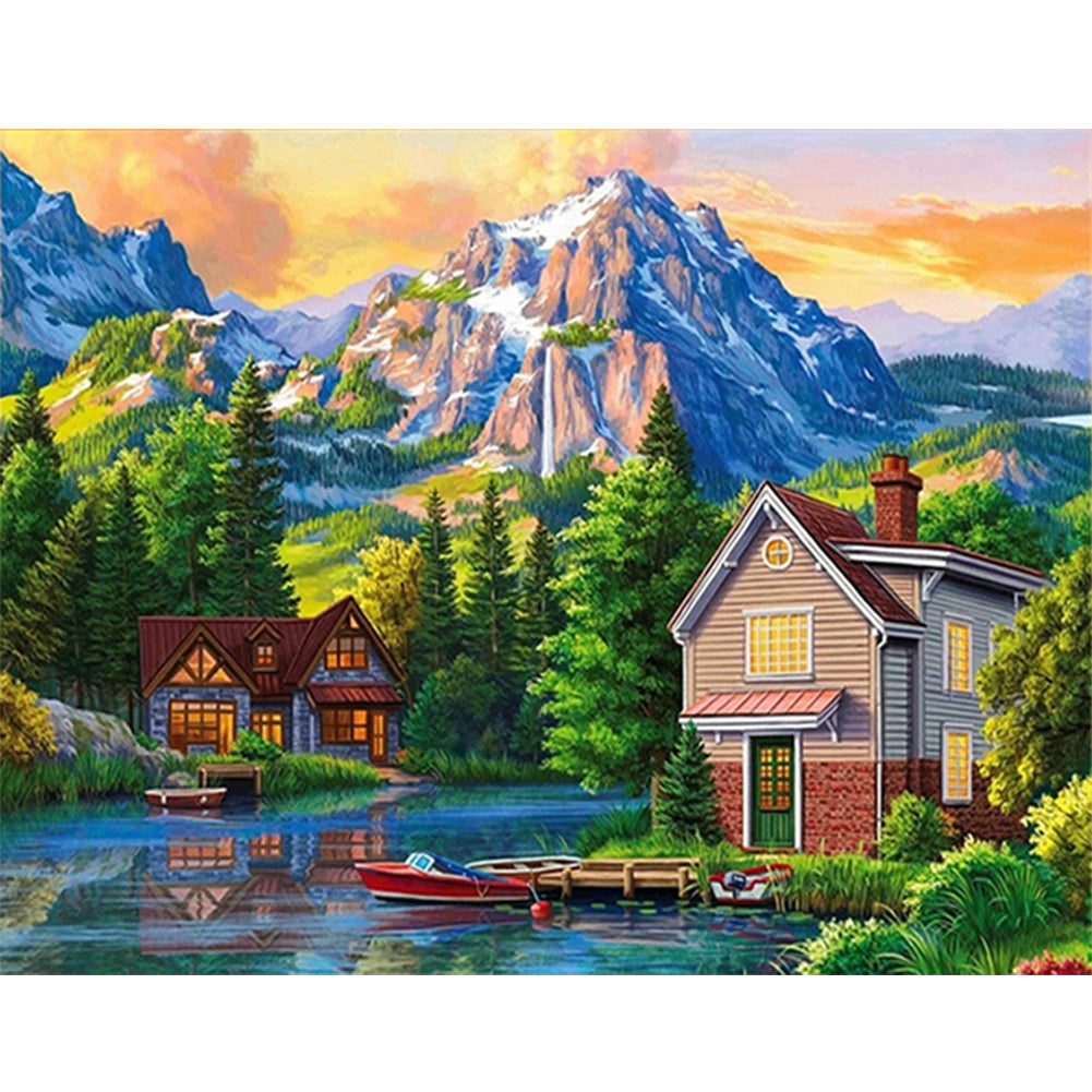 Landscape Villa - 16CT Stamped Cross Stitch 60*50CM