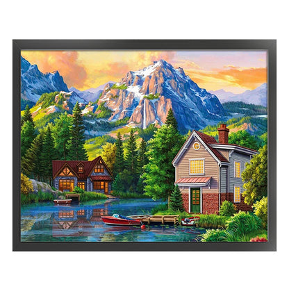 Landscape Villa - 16CT Stamped Cross Stitch 60*50CM