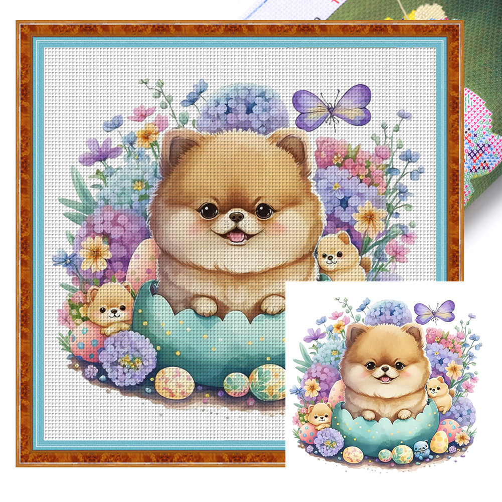 Puppy - 18CT Stamped Cross Stitch 30*30CM