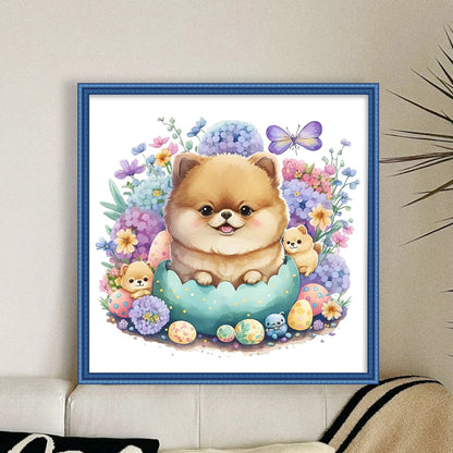 Puppy - 18CT Stamped Cross Stitch 30*30CM