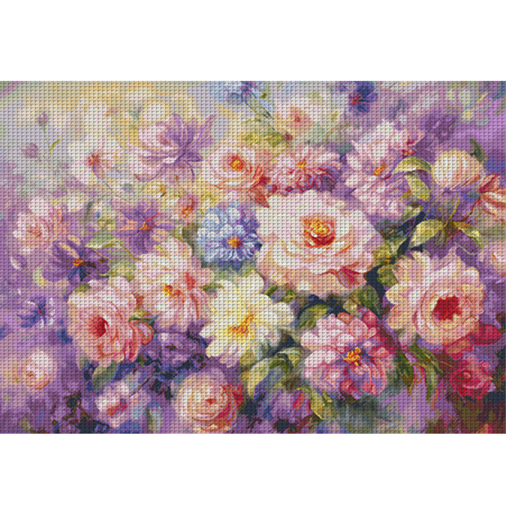 A Field Of Flowers - 14CT Stamped Cross Stitch 126*97CM(Spring)