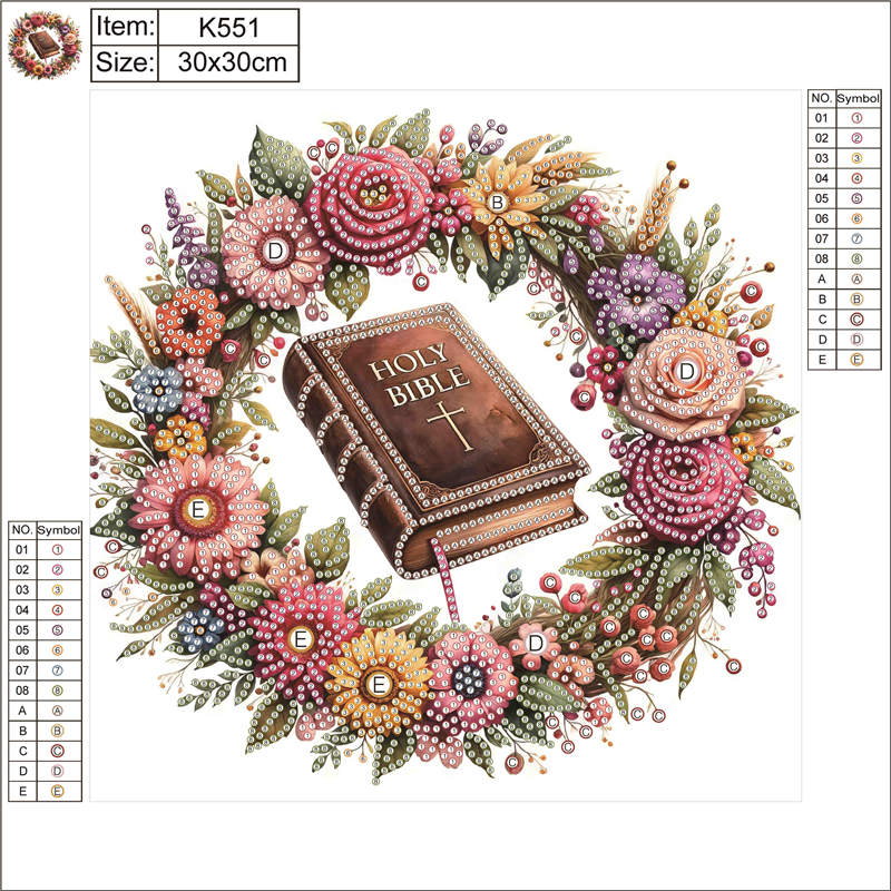 Biblical Wreath - Special Shaped Drill Diamond Painting 30*30CM