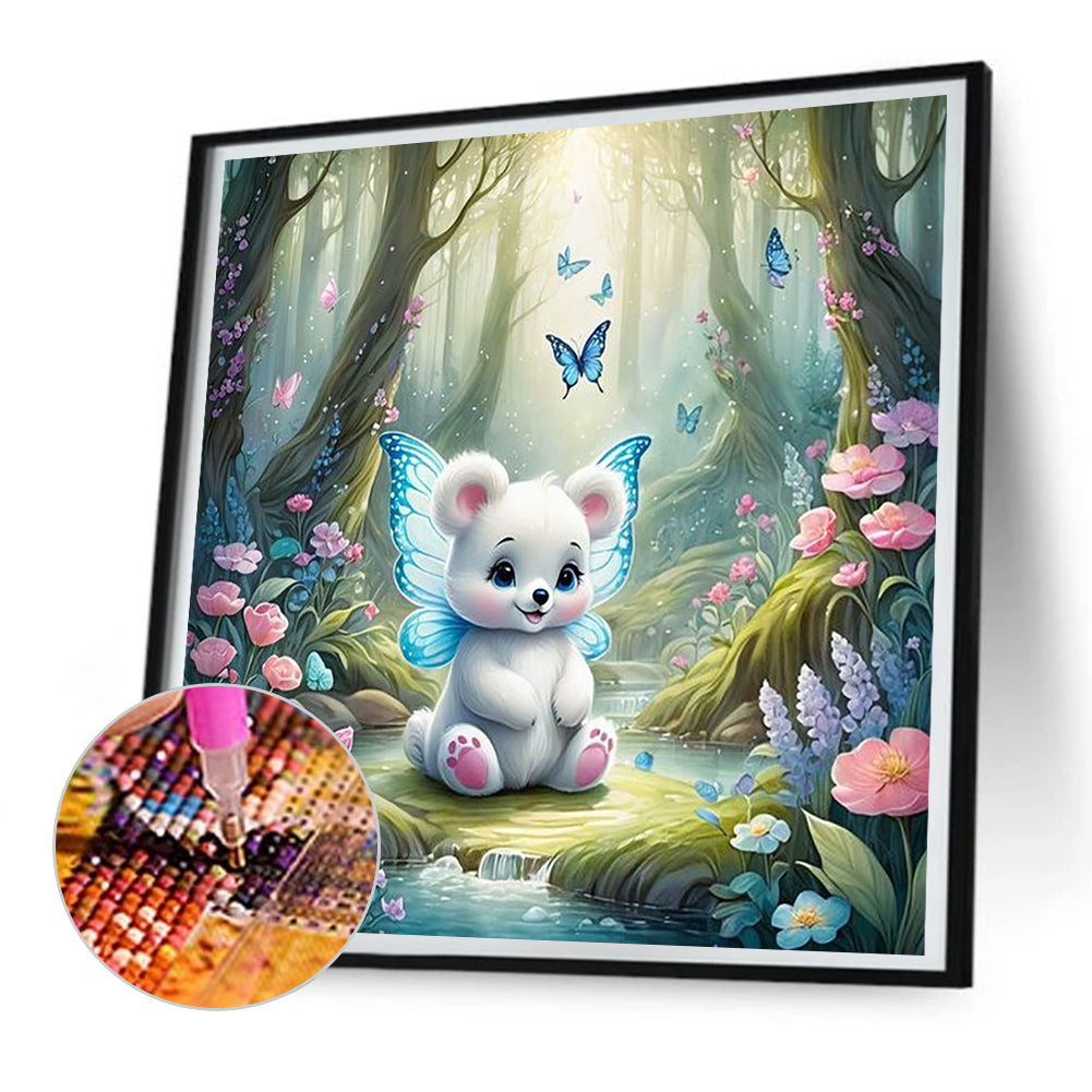 Garden Bear - Full Round Drill Diamond Painting 30*30CM