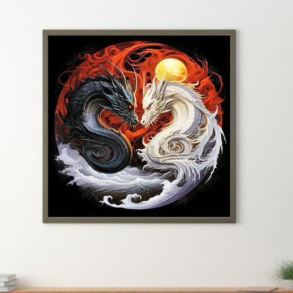 Tai Chi Yin Yang Feilong - Full Round Drill Diamond Painting 30*30CM