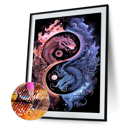 Tai Chi Yin Yang Dragon - Full Round Drill Diamond Painting 30*40CM