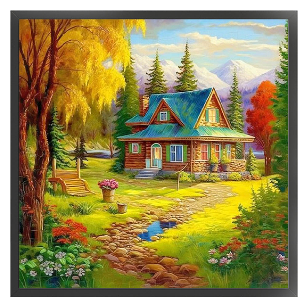 Country House - 11CT Stamped Cross Stitch 40*40CM