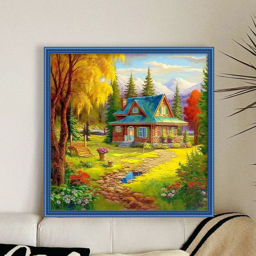 Country House - 11CT Stamped Cross Stitch 40*40CM