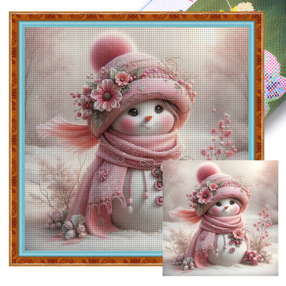 Snowman - 11CT Stamped Cross Stitch 40*40CM