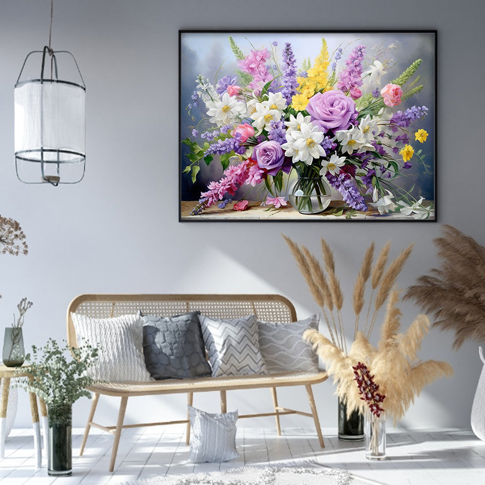 Flowers - 11CT Stamped Cross Stitch 50*40CM